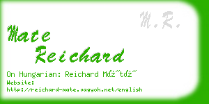 mate reichard business card